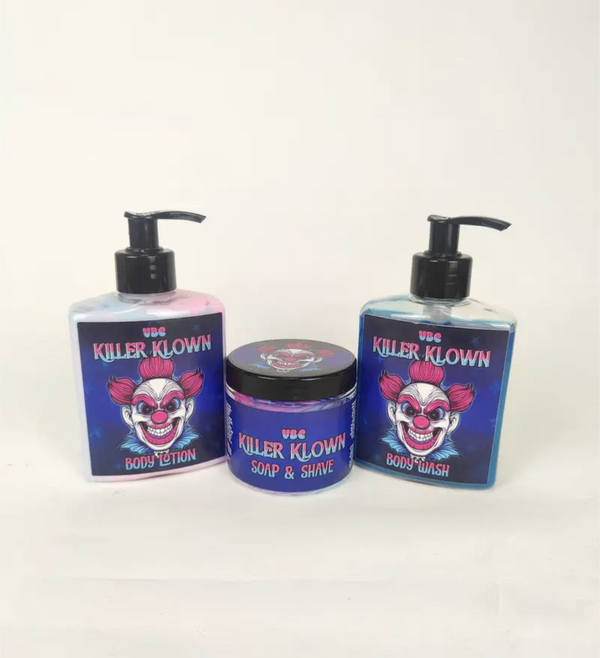 Killer Klown Body Care Trio, Body Wash, Soap and Shave, Lotion